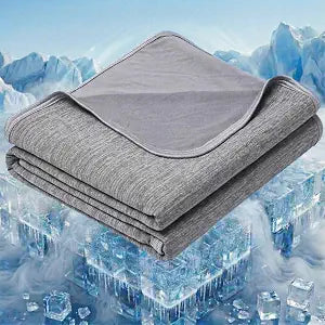 Cooling Blanket for Hot Sleepers - Summer Blanket Thin Lightweight for Bed, Q-Max>0.4, Breathable, Double-Sided, Absorbs Heat to Keep Body Cool from Night Sweats, 108"x90" King Size, Grey