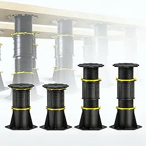 4 Pcs Adjustable Bed Support Legs 8.5-13 Inch, 4400LBS Heavy Duty No Drill Bed Frame Center Support, Anti-Wobble Bed Slats Support for Wooden Slats/Bed Base (8.5-13 inch (4pcs))
