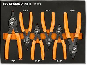 GEARWRENCH 6 Piece Convertible Push Button Snap Ring Pliers Set in Foam Tray | GWMSSRP03