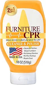 Furniture CPR Wood Furniture Cleaners & Polish 18oz-Cabinet Cleaner for Woods Paneling, Doors, Natural Furniture Polish And Wood Floor Cleaner that Repels Dust, Fingerprints and No Greasy Residue