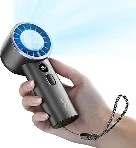 SOTHING Handheld Fan, with Cooling Compress, 1100 Stepless Speeds, 18hrs Battery Life, Digital Display, 30dB Ultra-Quiet, USB-C Rechargeable, Portable Handheld Turbo Fan for Travel, Indoor & Outdoor