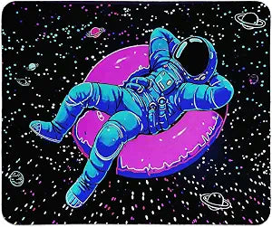 hold fizz Gaming Astronaut Space Mouse Pad, Small Cool Galaxy Gamer Mouse Pad, Cool Gaming Mousepad Accessories for Desk, Laptop, Computer, Office, Boys Kids Room Decor, 9.5x7.9 Inch