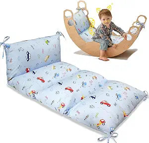 Climbing Arch Cushion & Rocker Pillow for Toddlers  Multi-Use Floor Seat, Nap Mat, Playroom Pillow with Removable Washable Cover  Kids Bed Floor Cushion for Nursery, Bedroom, Playroom (CAR)