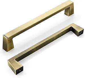 khtumeware 20 Pack 6 1/4 Inch(160mm) Brushed Antique Brass Cabinet Pulls Kitchen Cabinet Hardware, Furniture Pulls for Bathroom Cupboard Drawer Handles Dresser Pulls.