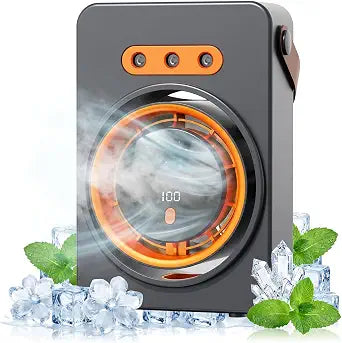 Portable Air Conditioner, Evaporative Air Cooler 1800mAh Rechargeable, Personal Cooling Fan with 3 Speeds, 160ml Water Tank, 3/6/9H Timer, Mini Air Conditioner Fan for Home, Bedroom, Office