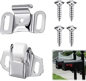 Shimeyao 1 Set Mailbox Replacement Roller Catch Latch with Screws Hardware Roller Wheel Spring Door Catch Latch for Cabinet Doors Rv Camper Kitchen