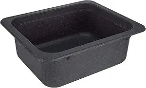RecPro RV Kitchen or Bathroom Bar Sink | 15" X 13" | White or Black Granite | Single Plumbing Hole | Made in USA (Black Granite)