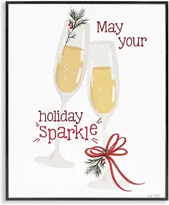 Holiday Sparkle Affirmation Floral, 16 x 20 Inch Framed Gicle Print