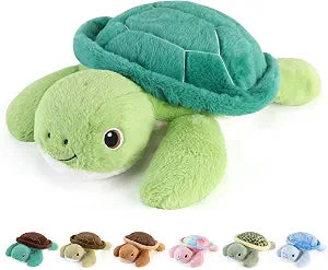 gnomantic Turtle Weighted Stuffed Animals, Plush Pillow for Kids | 28 Inch, 5.0lbs