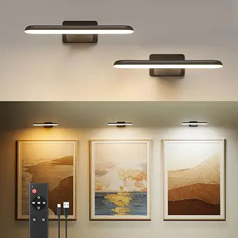 FULEN 2 Pack Picture Lights for Wall Rechargeable, Picture Frame Lights