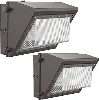 120W LED Wall Pack Light with Dusk-to-Dawn Sensor, 16800LM 5000K LED Security Flood Lighting, 120V Outdoor LED Wall Lights for Parking Lots|Warehouses|Factories|Yard, 2 Pack