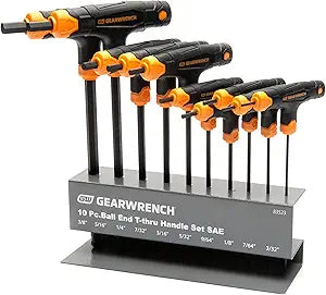 GEARWRENCH 10 Piece SAE Ball End T-Handle Hex Key Set | 83523