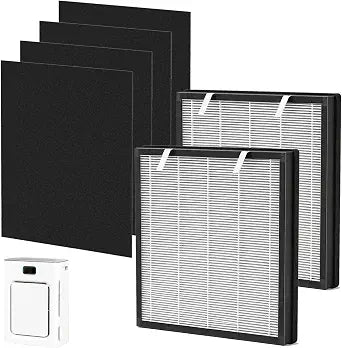 P358 Replacement Filters Compatible for HEAPETS P358 Pet Air Purifier, HEPA Air Filter for Pet Hair, 2 HEPA Composite Filters, 4 Pre-Filters, Replaces Part #PJ358-2LX6JDM