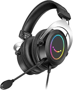 FIFINE Ampligame H3 Wired Gaming Headset with Microphone, Dynamic RGB Light