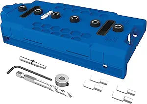 Kreg Shelf Pin Jig 1/4 Inch - Cabinet Hole Drilling Guide - Edge Aligned Precision - Adjustable Tool - KMA3225