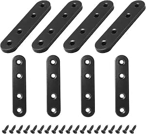 16 Sets 3 Inch Stainless Steel Flat Plate Straight Bracket