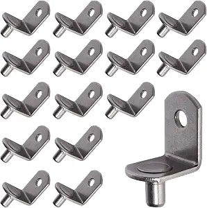 SDTWZW 5mm Shelf Pegs L-Shaped Cabinet Support Pins Bracket Style Clips