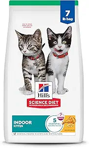 Hill's Science Diet Kitten Indoor Dry Cat Food, Chicken, 7 lb. Bag