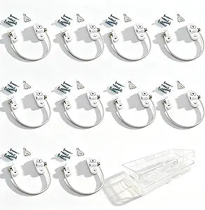 Window Restrictor Locks,Door and Window Opening Restrictor,Sliding Window Security Locks with Keys,Suitable for Home, Office, Hotel, Factory, and Other Anti-Theft Security, with Box