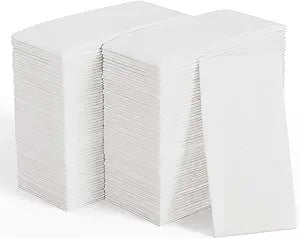 JOLLY CHEF 600 Pack Disposable Paper Napkins, Soft Bathroom Napkins for Guests, 2-Ply White Paper Hand Towels for Halloween, Wedding, Thanksgiving