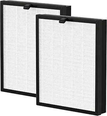 2 Pack 400 Replacement Filter for PuroAir 400 Air Purifier, 3-in-1 True HEPA 14 Replacement Filter and Activated Carbon Filter, White-2