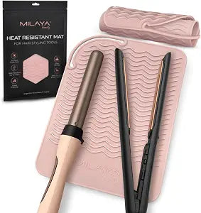 Large Vanity Mat, Heat Resistant Mat for Hair Tools, Vanity Décor, Rose
