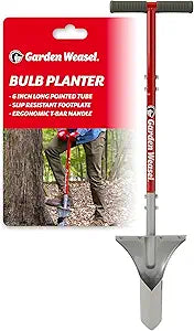 GARDEN WEASEL Bulb Planter Tool  Manual Bulb Planting Tool and Sod Cutter for Tulips, Daffodils, and Perennials  Ergonomic Footplate and Carbon Steel Design Latest Model 91350-3