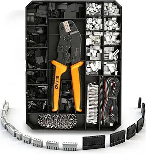 2020-Piece JST XH 2.54mm Connector Kit with Ratcheting Crimping Tool, 1P-10P Housing, Male & Female 2.54mm Pin Headers, Dupont Style Wire Terminals for Arduino, PCB, 3D Printer