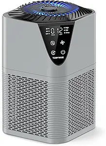 Air Purifiers for Home Large Room up to 1750 Sq Ft, H13 True HEPA Filter Air Purifiers for Bedroom, 25dB Quiet with Fragrance Diffuser for Home, Bedroom,Office (Gray)