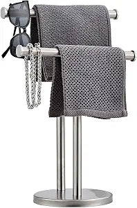 Hand Tower Holder Stand, Free Standing Towel Rack for Bathroom