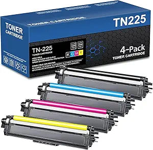 TN221 / TN225 Toner Cartridges 4 Pack Replacement for Brother TN-221 TN-225 TN225 Black High Yield Toner Cartridge HL-3170CDW MFC-9130CW MFC-9340CDW Printer TN225BK TN225C TN225M TN225Y