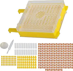 Queen Bee Rearing Kit, Durable Plastic Grafting Tool Set for Beekeeping, Complete System with Cell Cups and Marking Tools for Hive Management