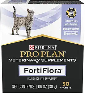 Pro Plan Veterinary Diets FortiFlora Daily Probiotic Powder Supplement for Cats with Digestive Support and Immune System for Occasional Diarrhea