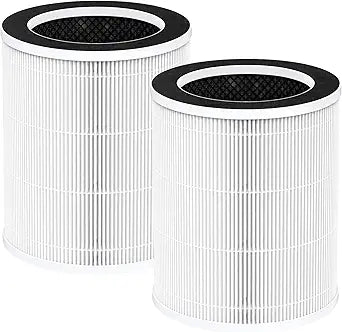 Nispira Replacement Filter Compatible with Welov P100 & P100 Pro Air Purifier, Multi-Layer Filter with Activated Carbon Material and Fine Mesh Outer Layer, Easy Installation, 2 Pack