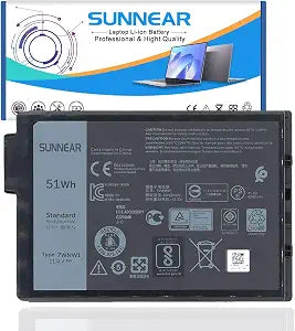 51Wh 7WNW1 Laptop Battery for Dell Latitude 7424 5420 5424 Rugged Extreme