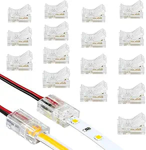 Armacost Lighting 566021 White/Single Color LED Wire to Tape Connector - 18 Pk