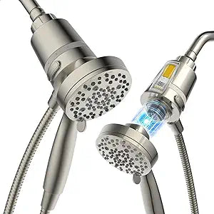 SANYCASA Filtered Shower Head with Handheld, Magnetic Docking System, High Pressure Handheld Shower Head with KDF Filter for Hard Water, 6 Spray Modes, Easy Installation  BNP