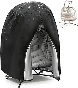 Outdoor Egg Chair Cover, 56inch Double Egg Chair Covers Waterproof Heavy Duty for NICESOUL/Brafab Patio Hanging Egg Chair, Wicker Standing Chairs-56x45x78inch