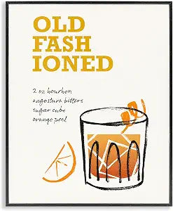 Old Fashioned Recipe Kitchen, 16 x 20 Inch Framed Gicle Print