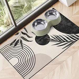 Dog Food Mats for Floors, Absorbent Dog Bowl Mat for Food and Water Dispenser, Quick Dry Cat Food Mat Pet Supplies