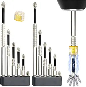 High Magnetic Screwdriver Drill Bit Set, 12Pcs Magfixer New K5 Impact Resistant Non Slip Bit, Magnetic Screwdriver Bits, Fixion Tools Drill Bits, 25 50 65 70 90 150mm(2 sets)