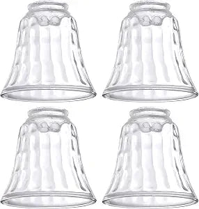Ceiling Fan Light Covers, Ceiling Fan Globes Replacement Glass, Light Fixture Replacement Glass, Dysmio Lighting Replacement Shade Height: 4.75", Depth: 4.75", Width: 4.9" Fitter Size 2.25", 4 Pack