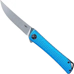 CRKT Kalbi Everyday Carry EDC Pocket Folding Knife with Liner Lock: 440 Plain Edge Blade, Aluminum Handle, Pocket Clip, 7540
