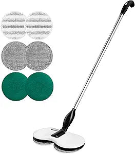 Electric Mop for Floor Cleaning, As Seen On TV, Cordless Spin Mopper Motorised Electric Mops for Hardwood Tile Laminate Floor Daily Light Cleaning (No Water Tank)