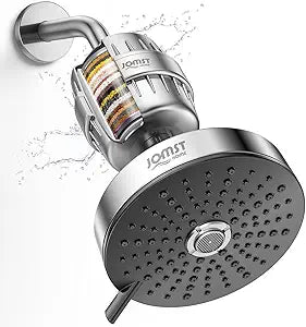 Filtered Shower Head with rich Vitamin layer- for Healthier Skin & Hair | 3 Mode High Pressure Shower Head with 25-Stage Filtration | Removes 99.945% of Chlorine & Heavy Metals |