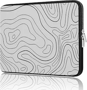 Laptop Case 13.3 inch, Protective Carrying Computer Bag, Terrain Line White