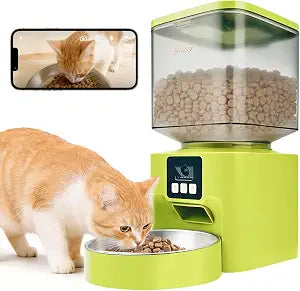 Plike WiFi Smart Cat Feeder with Camera, 4L | Auto Pet Food Dispenser