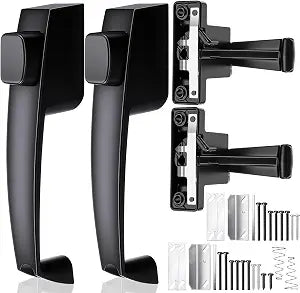 Novabright 2 Set Storm and Screen Door Handle, Black