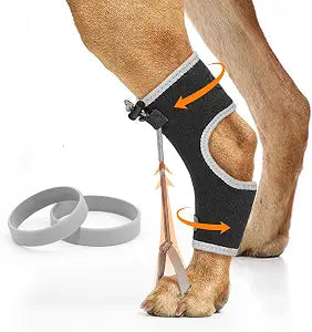 Supet Knuckling Brace for Dogs, Comfortable Foot Splint, Ankle Brace Back Leg for Toe Dragging Cause by Myelopathy, Sciatic Nerve Insufficiency & Herniated Disc, Black S