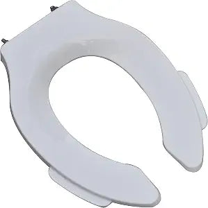 4Q1E7C-00Commercial Heavy Duty Plastic Toilet Seat, Open Front without Cover, includes Lift Handles Elongated, White